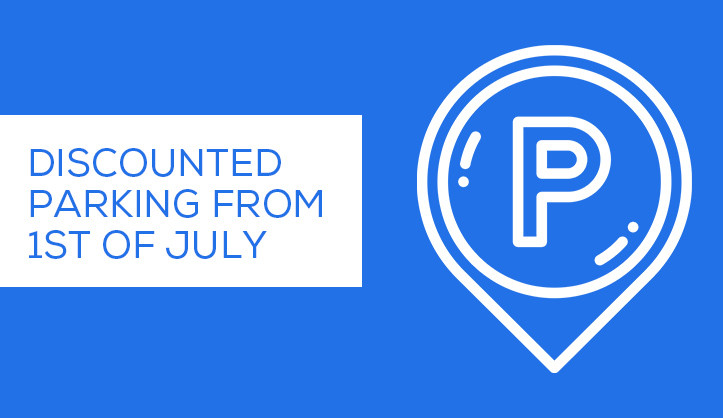 Discounted parking from 1st of July