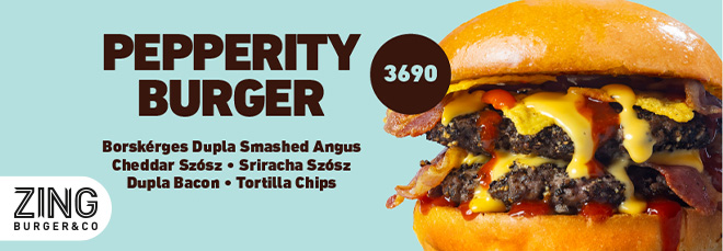 Pepperity Burger at Zing Burger