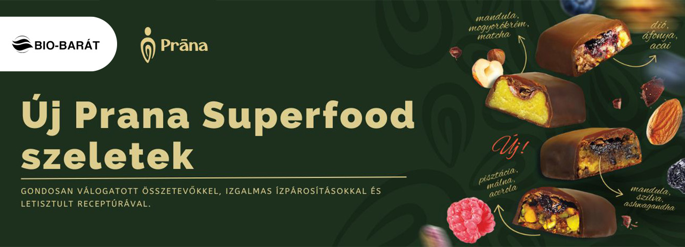 New Prana Superfood Bars Arrive at Bio-Barát Bio Store